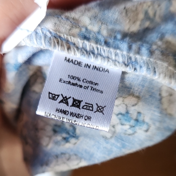 Blue Floral Long Sleeve Dress - Picture 6 of 6